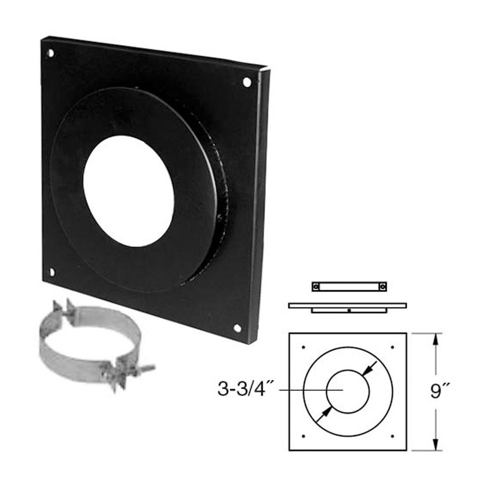Duravent 4" PelletVent Pro Ceiling Support Firestop Spacer 4PVP-FS