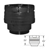 Duravent 3" PelletVent Pro 3" - 4" Black Increaser 3PVP-X4ADB