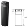 Duravent 3" x 18" Adjustable Straight Chimney Pipe Black 3PVP-18AB