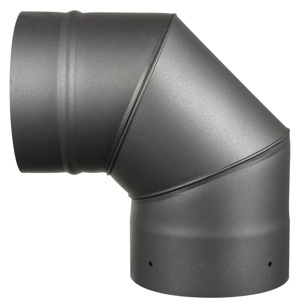 AllFuelHST 90 Degree Elbow for 8" Diameter Single Wall Black Stove Pipe