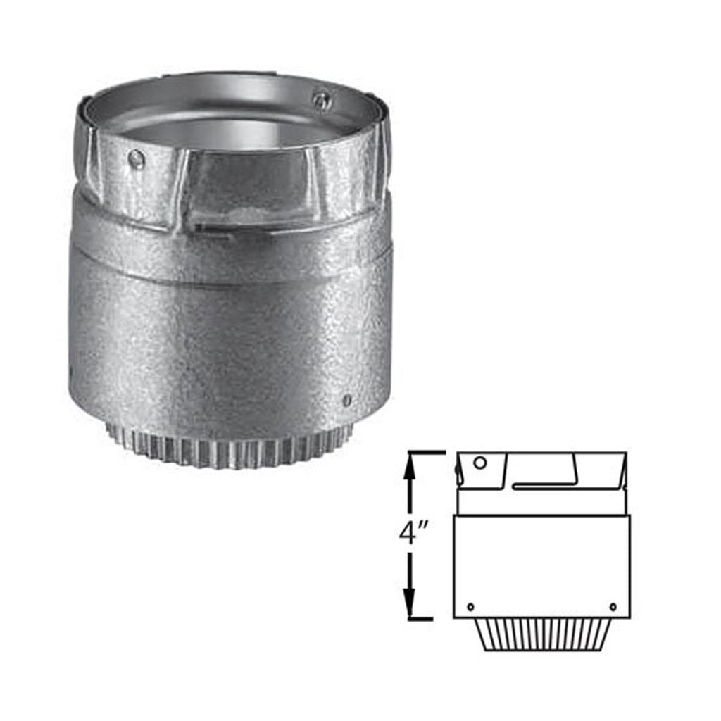 Duravent 4" PelletVent Pro Male Flex Adapter 4PVP-ADFM