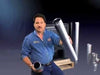 Duravent 4" x 12" Adjustable Straight Chimney Pipe Black 4PVP-12AB