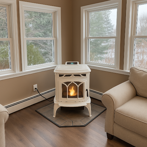 Dealer Exclusive: All-Cast HP75C Pellet Stove - Gloss Cream White ($100 Reservation)