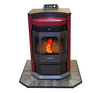 COMBO DEAL- HP22N Burgundy Pellet Stove with 36" Iron Fog Hearth Pad.  Regular price $3148