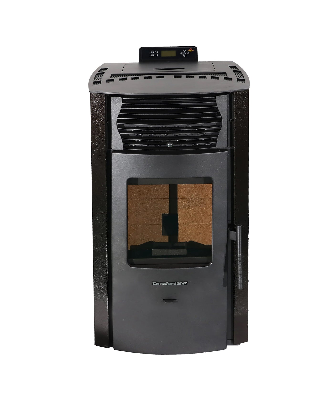 Comfortbilt HP50S-Brown Pellet Stove Front View no Fire Pellet Stoves