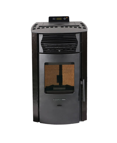Comfortbilt HP50S-Brown Pellet Stove Front View no Fire Pellet Stoves