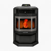 HP22-SS 2,400 sq. ft. Pellet Stove with 55-lb Hopper in Black with Stainless Steel Trim