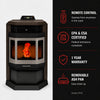 HP22-Bronze-SS 2,400 sq. ft. Pellet Stove with 55-lb Hopper in Bronze and Stainless Steel Trim