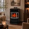 HP22-Bronze-SS 2,400 sq. ft. Pellet Stove with 55-lb Hopper in Bronze and Stainless Steel Trim