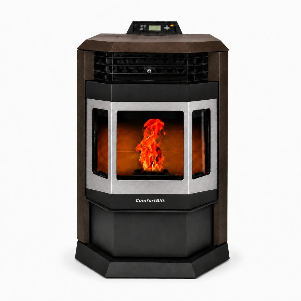 ComfortBilt HP22-SS Pellet Stove Brown Stainless Steel