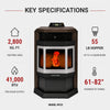 ComfortBilt HP22-SS Pellet Stove Brown Stainless Steel