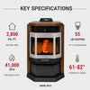 ComfortBilt HP22-SS Pellet Stove Brown Stainless Steel