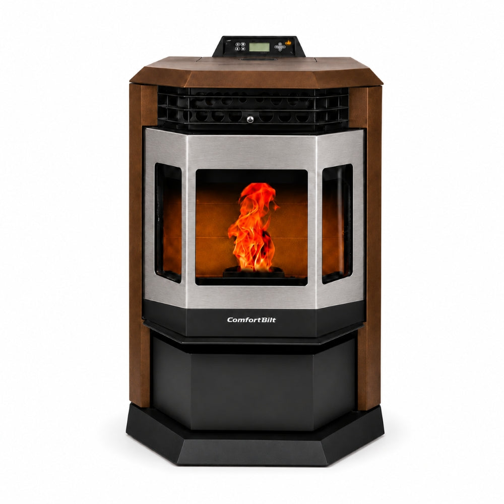 ComfortBilt HP22-SS Pellet Stove Brown Stainless Steel