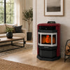 ComfortBilt HP22-SS Pellet Stove Burgundy Stainless Steel Trim