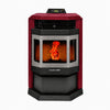 HP22-Burgundy-SS 2,400 sq. ft. Pellet Stove with 55-lb Hopper in Burgundy and Stainless Steel Trim