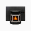 HP22i-Black-SS 2,800 sq. ft  Pellet Stove Fireplace Insert with a 47-lb Hopper in Black and Stainless Steel