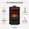 ComfortBilt HP22-N Pellet Stove Burgundy