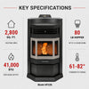 ComfortBilt HP22N-Black-SS Pellet Stove
