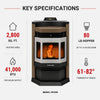 ComfortBilt HP22-N SS Pellet Stove Brown