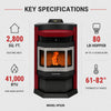 ComfortBilt HP22-N SS Pellet Stove Burgundy