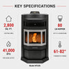 ComfortBilt HP22N-Black-SS Pellet Stove