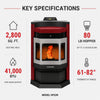 ComfortBilt HP22-N SS Pellet Stove Burgundy