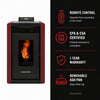 Alpine by ComfortBilt HP40 -Compact Small Pellet Stove Red  Retro/ Art Deco