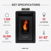 Alpine by ComfortBilt HP40 - Black America's Smallest Pellet Stove Free shipping
