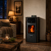 HP50S-Brown 2,200 sq. ft. Pellet Stove with a 47-lb Hopper in Bronze
