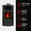 HP50S-Brown 2,200 sq. ft. Pellet Stove with a 47-lb Hopper in Bronze