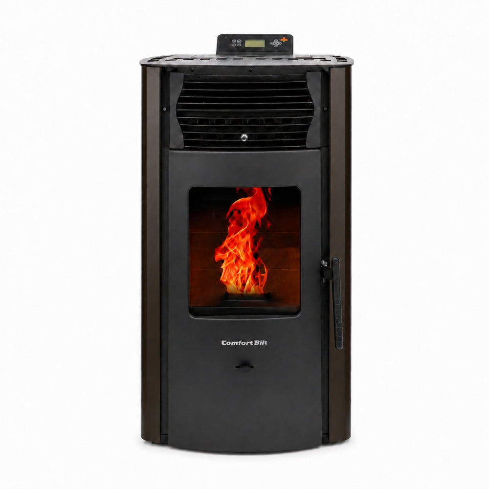 HP50S-Black 2,200 sq. ft. Pellet Stove with a 47-lb Hopper in Black