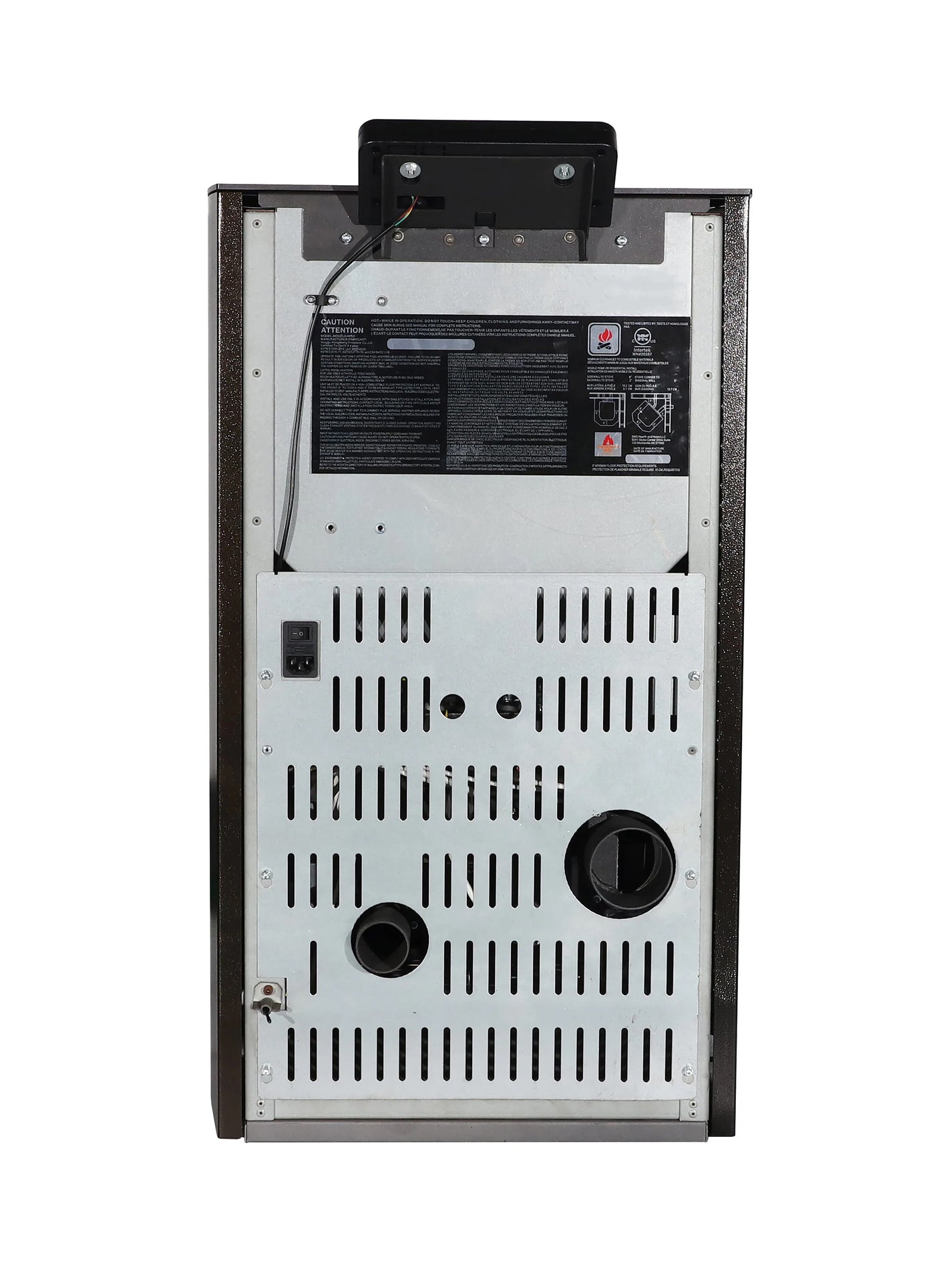 Rear View HP50 Pellet Stove by Comfortbilt