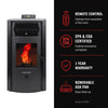 HP50S-Black 2,200 sq. ft. Pellet Stove with a 47-lb Hopper in Black