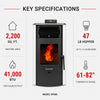 ComfortBilt HP50S Pellet Stove - Arctic White
