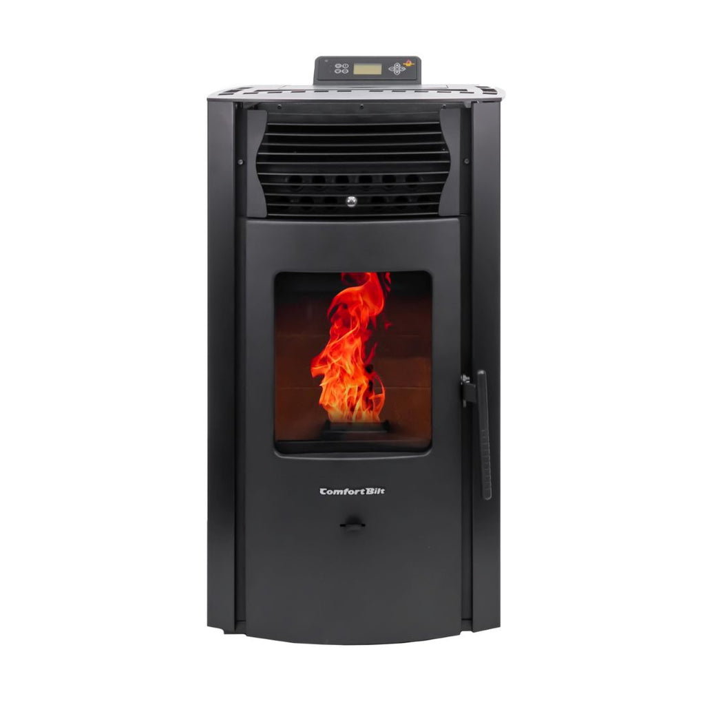HP50S-Black 2,200 sq. ft. Pellet Stove with a 47-lb Hopper in Black