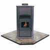 COMBO DEAL- Alpine HP41 Pellet Stove with 40" Iron Fog Corner Hearth Pad