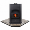 COMBO DEAL- Alpine HP42 Pellet Stove with 40" Iron Fog Corner Hearth Pad