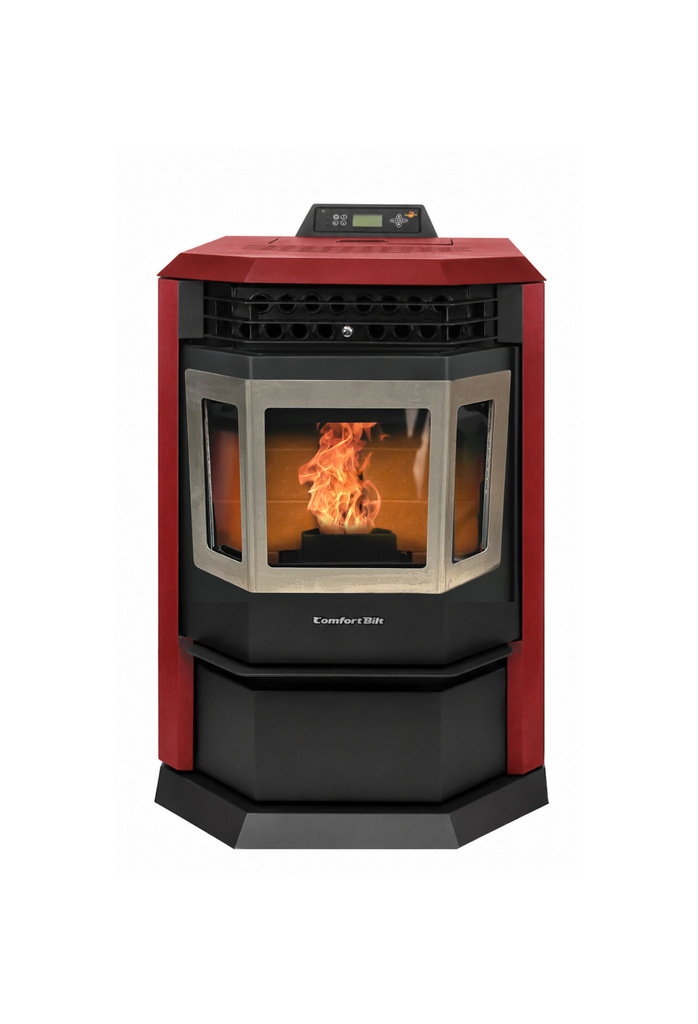 ComfortBilt HP22-SS Pellet Stove Burgundy Stainless Steel Trim