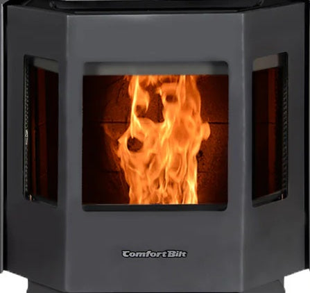 Front Door Assembly (Bay Window, Black or Stainless Trim) for Comfortbilt HP21, HP22, HP22i & HP22N Pellet Stoves