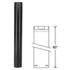 Duravent 3" x 60" Straight Chimney Pipe Black 3PVP-60B