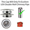 AllFuelHST Chimney Cap with Flat Top for 6" Inner Diameter Chimney Pipe