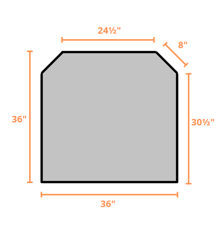 ComfortBilt Flatwall Hearth Pad - Midnight Black