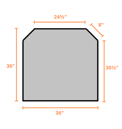 ComfortBilt Flatwall Hearth Pad - Midnight Black