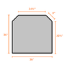 ComfortBilt Flatwall Hearth Pad - Midnight Black