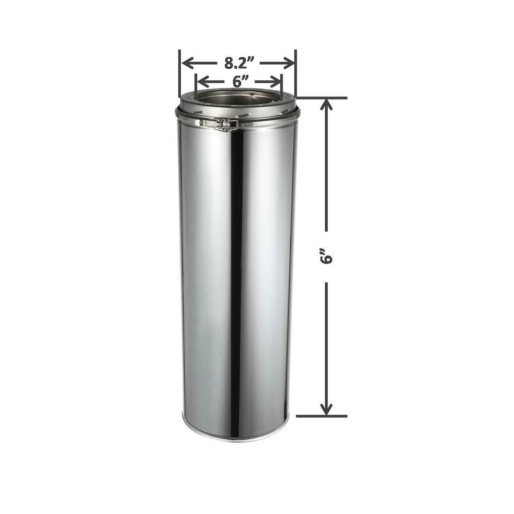 AllFuelHST Double Wall Chimney Pipe 6" x 6"